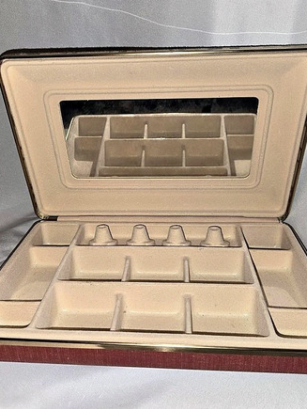 Plaid Jewelry Organizer Case in Green & Red